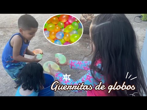 Guerrita de Globos de Agua - Zoe y Mikey