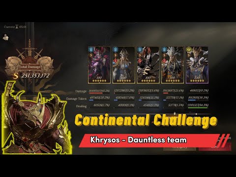 ⚔️ Dauntless Team vs Khrysos | Continental Challenge Boss | Dragonheir: Silent Gods