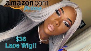 Watch Me Slay This GREY SYNTHETIC WIG From AMAZON!!