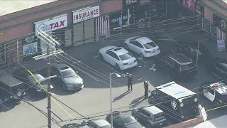 Aerials from Nipsey Hussle shooting