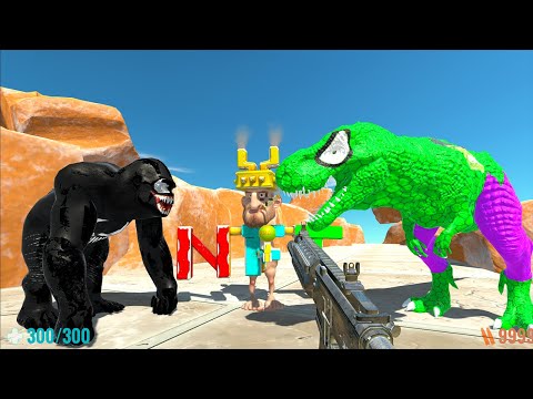 DEATH CLIMB MOUNTAIN vs NFT, HULK, GORO TEAM - Animal Revolt Battle Simulator