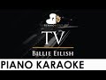 Billie Eilish TV Piano Karaoke Instrumental Cover With Lyrics