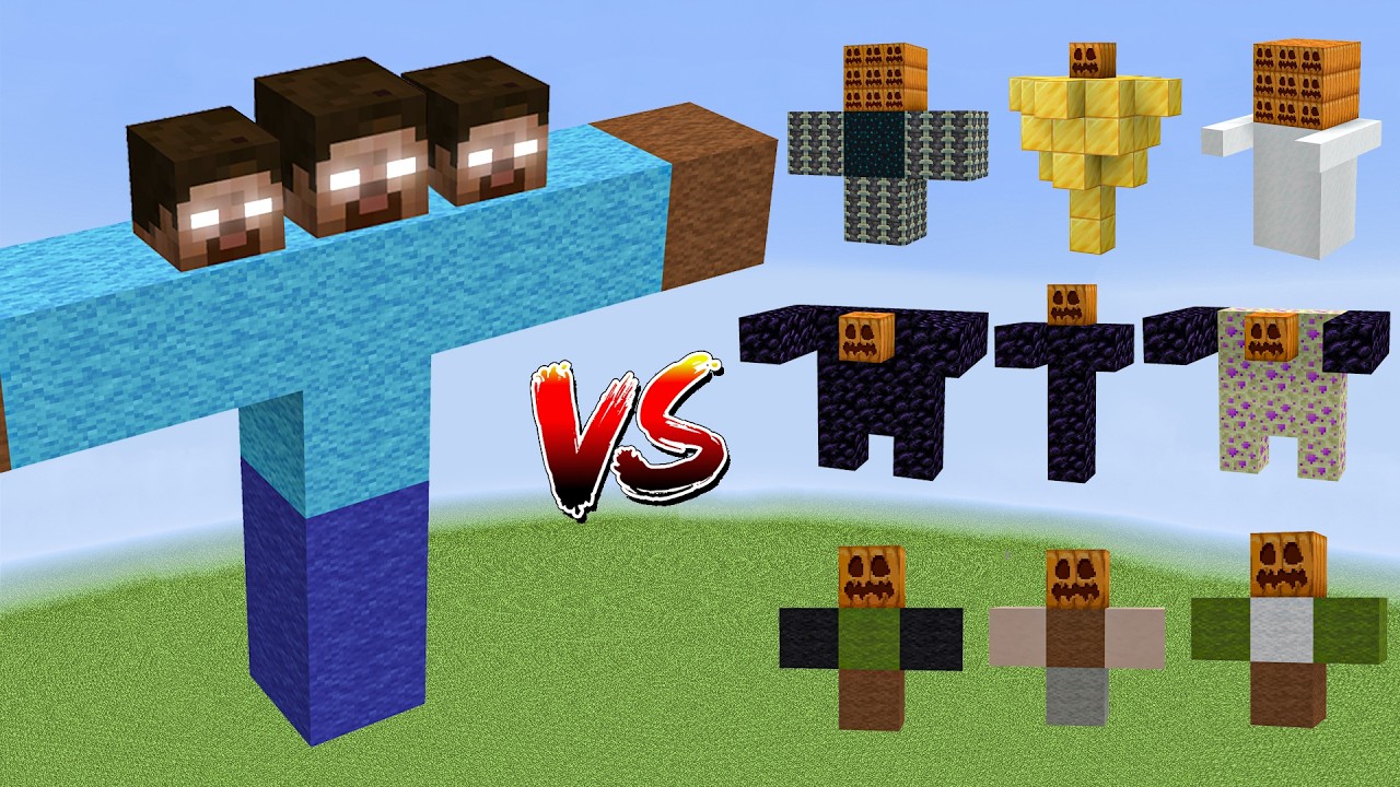 Herobrine VS All Minecraft Bosses Battle Minecraft