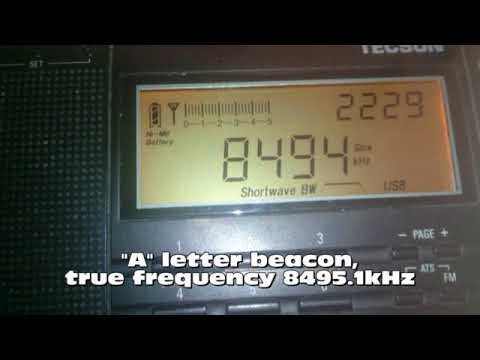 03.06.2018 19:29UTC, [sw, bcn], "A" beacon propagation marker, 8495.1kHz