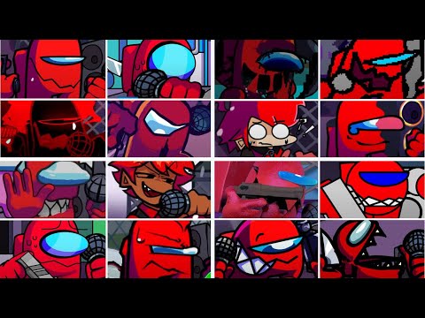 Red Impostor Week but everytime it's Red Impostor turn a Different Skin Mod is used - FNF