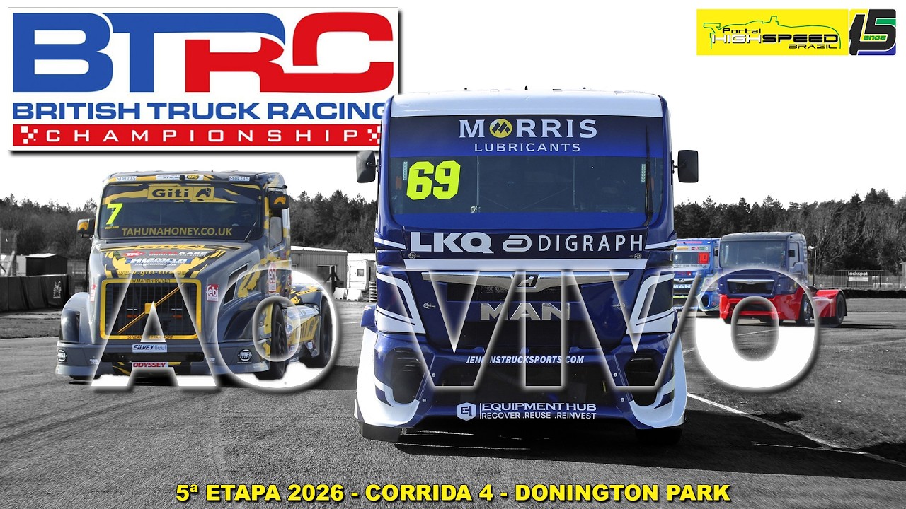 🔴 BRITISH TRUCK RACING CHAMPIONSHIP | Corrida 4 | 5ª Etapa 2026 | Leicestershire (UK) | AO VIVO