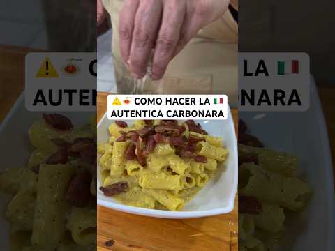 ⚠️🍝 HOW TO MAKE AUTHENTIC ROMAN CARBONARA 🇮🇹 #carbonara #chefroberta #italianfood