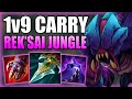 HOW TO PLAY REK'SAI JUNGLE & 1v9 HARD CARRY THE GAME! - Best Build/Runes Guide - League of Legends