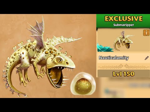 SNOGGLETOG FEAST "NAUTICALAMITY" Max Level 150 - New Exclusive Submaripper - Dragons:Rise of Berk