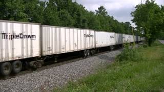 preview picture of video 'BNSF 9201 leads NS 251 at MP 322'