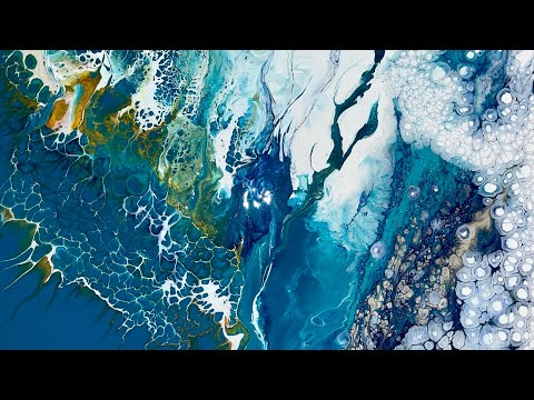 BARRIER REEF 2 - Cloud Dutch Pearl Pour Acrylic Painting | Tutorial