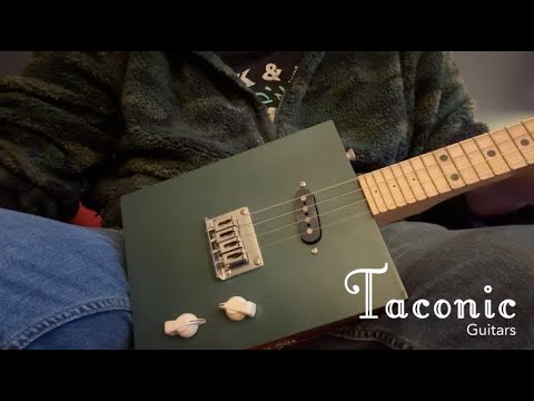Taconic #221 String Electric Cigar Box Mandolin - Padron Damaso - Sherwood Green - Video image 17