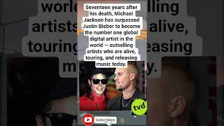 Michael Jackson Tops Justin Bieber as #1 Global Digital Artist – 17 Years After His Death 👑 #shorts