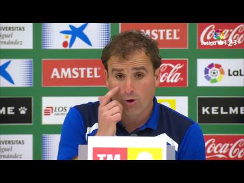 Rueda de prensa de Jagoba Arrasate tras el Elche CF vs CD Numancia (1-3)