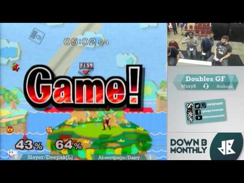 [Melee Doubles GF] Slayer/Deepak(Red)[L] vs Absentpage/Dairy(Green) [DownB_ April Monthly]