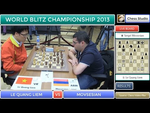 ATTACKING THE KING!!! LE QUANG LIEM VS MOVSESIAN | WORLD BLITZ CHAMPIONSHIP 2013