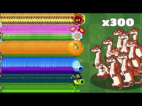 PvZ 2 Challenge - Which Plants Level Middle Can Defeat 300 Ice Weasel Zombies Level 20?
