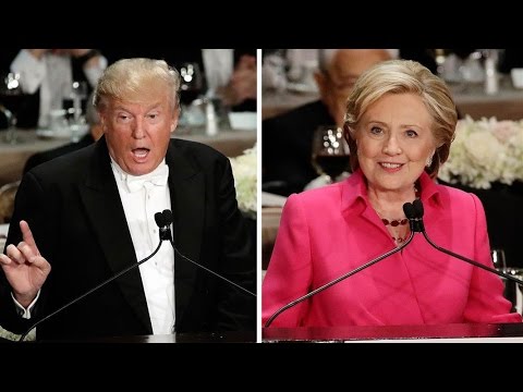 Hillary Clinton v Donald Trump at the Al Smith dinner: the best (worst) jokes 10/20/16