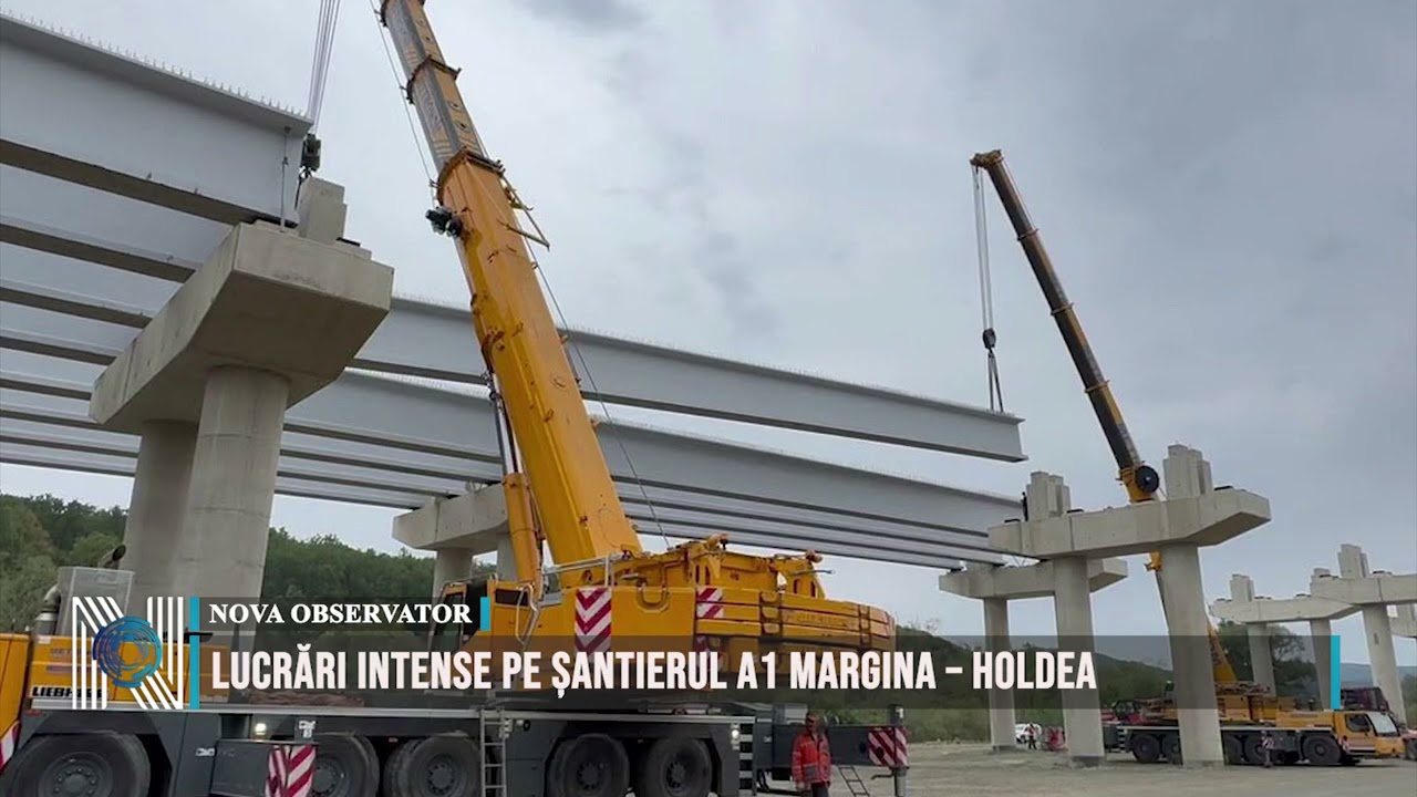 Lucrări intense pe șantierul A1 Margina – Holdea