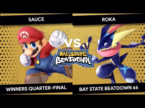Bay State Beatdown 66 - Boppin | Roka (Greninja) vs. FC | SAUCE (Mario) - Winners Quarter-Final