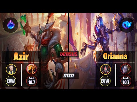 Bolulu AZIR (Mid) [Arcane Comet] VS ORIANNA - Grandmaster EUW Patch 10.7