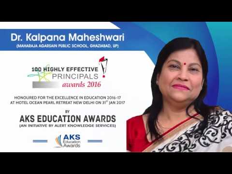 100 Highly Effective Principals of 2016 - Kalpana Maheshwari