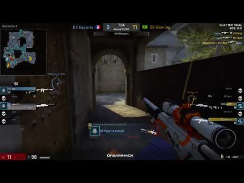 G2-vs-SK. apEX quad kill to close out the half Cbble. DreamHack Masters Malmö 2017