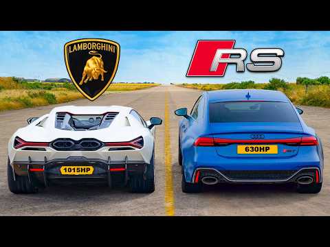 Lambo Revuelto vs Audi RS7: ARRANCONES EN LO MOJADO