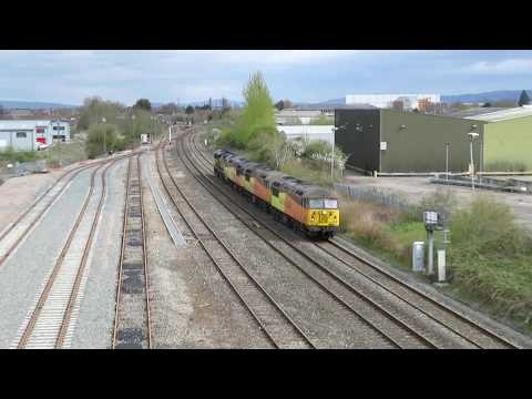 X4 Colas CONVOY 56s and 70 passing Gloucester New Yard 01/04/2020