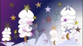 Postal de Navidad. Frosty The Snowman,El hombre  de nieve