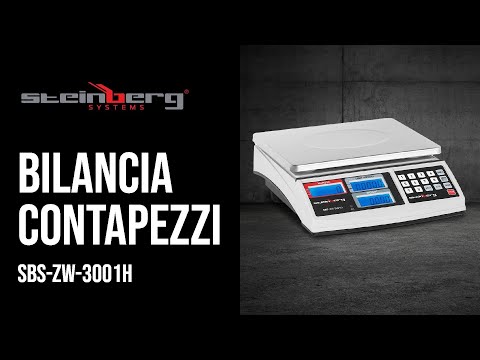 Video - Bilancia contapezzi - 30 kg / 1 g - 21 x 27 cm - 3 LCD