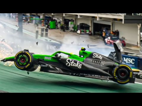 Gabriel Bortoleto’s crash (All angles) | 2025 São Paulo Sprint