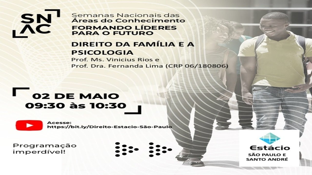 DIREITO DA FAMÍLIA E A PSICOLOGIA com Prof. Ms. Vinicius Rios e Prof. Dra. Fernanda Lima
