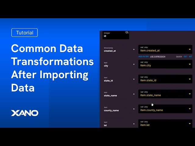 Common Data Transformations After Importing Data