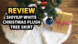 ShiyiUP White Christmas Plush Tree Skirt ✅ Review
