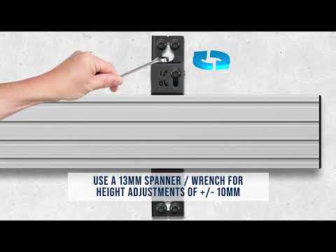BT8390-WFK6 System X Adjustable Height & Depth Rail Mounting Bracket | B-Tech AV Mounts