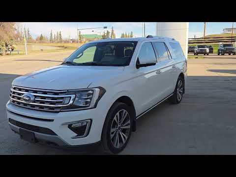 2021 Ford Expedition Limited Max 4x4 in Star White Platinum Metallic Tri-Coat for sale at CSL Ford Sales in Cardston, AB