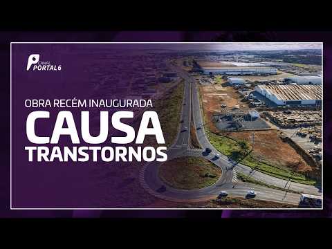 A obra mais recente de Anápolis tem menos de 2 meses e já acumulou acidentes na pista