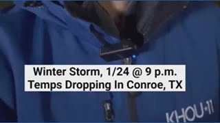 Temps dropping in Conroe, Texas