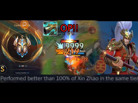 CRIT XIN ZHAO OP IN CHALLENGER BETTER THAN 100% 1V9 WOW - LEAGUE OF LEGENDS WILD RIFT