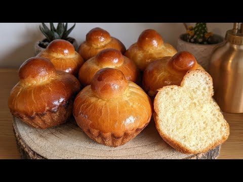 Brioches à tête à la maison super facile !! La vraie brioche parisienne 👨🏻🍳