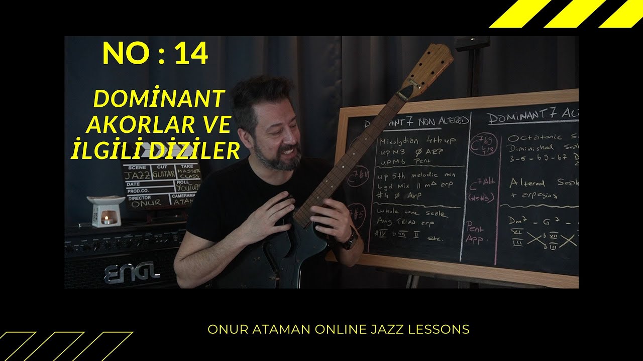 JAZZ GUITAR MASTER CLASS NO : 14 / Dominant Akorlar ve ilgili Ses Dizileri #jazzlessons #cazdersi