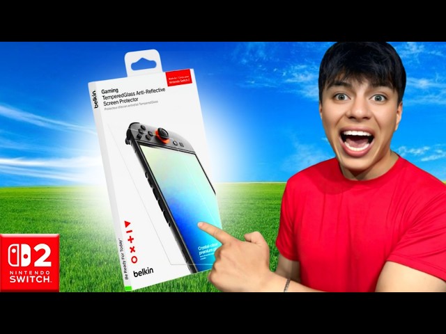 Vídeo relacionado con Modurio Paquete de 3 protectores de pantalla para consola Nintendo Switch 2, vidrio templado de dureza 9H con HD transparente, sin burbujas, interruptor antihuellas, 2 protectores de pantalla para