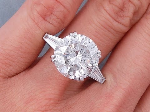 8.74 ctw Round Cut Diamond Engagement Ring - BigDiamondsUSA