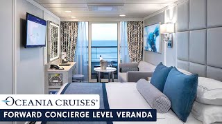 Oceania Sirena | Forward Concierge Veranda Stateroom Full Walkthrough Tour & Review | 4K