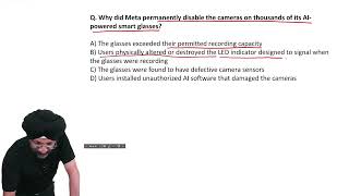 Meta AI Smart Glasses Cameras Disabled | Important Current Affairs MCQ