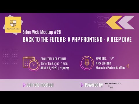 Sibiu Web Meetup #28 - Back to the Future: A PHP Frontend