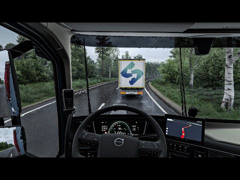 4K Heavy Rain Realistic Ultra Graphic | Euro Truck Simulator 2 1.55 Mod By Snowymoon Gameplay