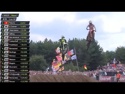 Here comes the Romain Febvre vs Lucas Coenen battle in MXGP Race 1! 🥊 #MXGPFlanders