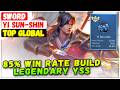 85 Win Rate Build Sword Legendary YSS Top Global Yi Sun Shin Espada Mobile Legends Build